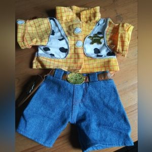 Build A Bear Woody Toy Story Cowboy Sheriff Shirt and Pants only.